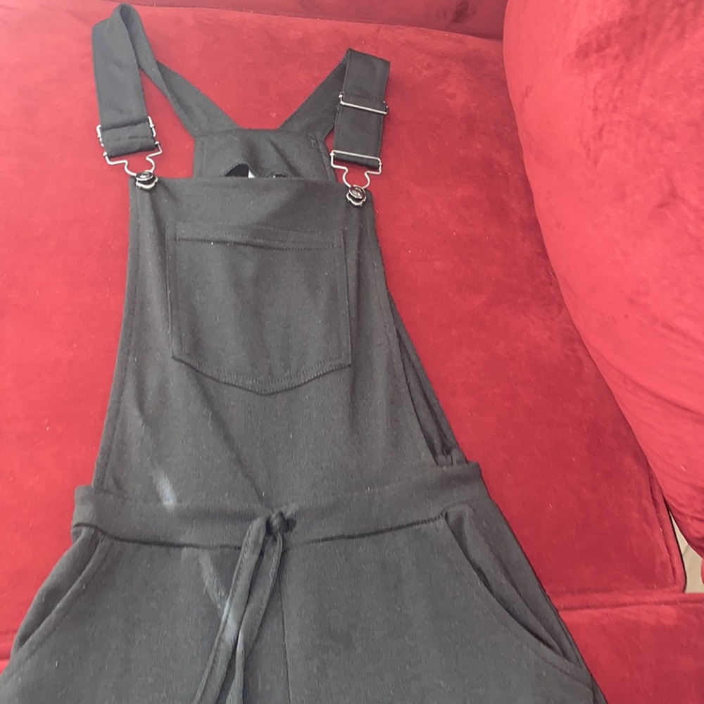 Black cotton overalls